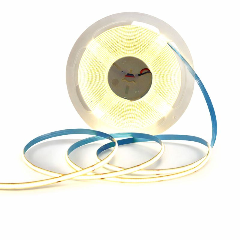 5MM Wide COB Flexible LED Strip Light - 12V / 24V | 384 LEDs/M | 3000K / 4000K / 6500K / Red / Blue / Green / Pink / Yellow | 5mm PCB | CRI 90+ | Dot-Free Continuous Lighting | Non-Waterproof | for Cabinets,Kitchen Office Lighting | 5/50M