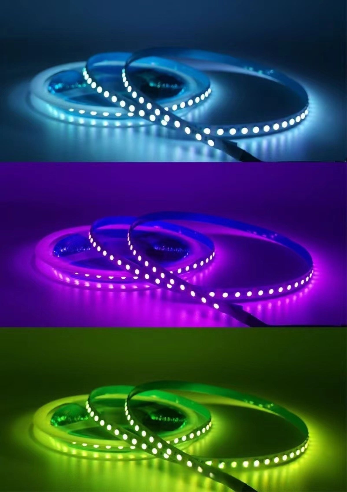 6 mm RGB-LED-Lichtstreifen, 5 Meter SMD5050, 300 LEDs/Rolle, DC12 V <60 W, 5 Ampere, flexible RGB-Lichtstreifen mit Farbwechsel