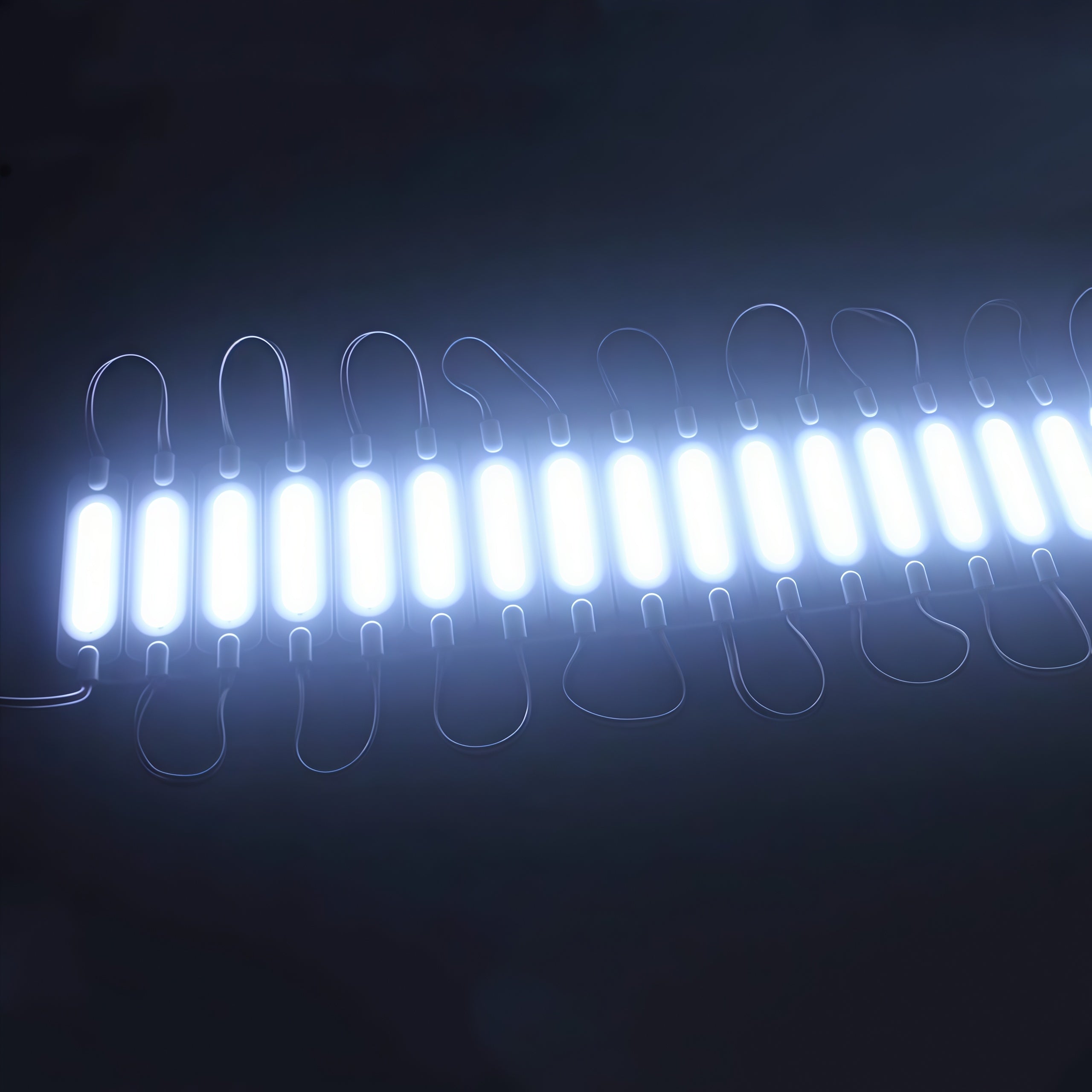 20 Stück/Packung LED-Module String mit COB 2W LED 160°Beam DC12V 100LM 2W Modul Licht Wasserdicht IP65 mit Klebeband auf der Rückseite