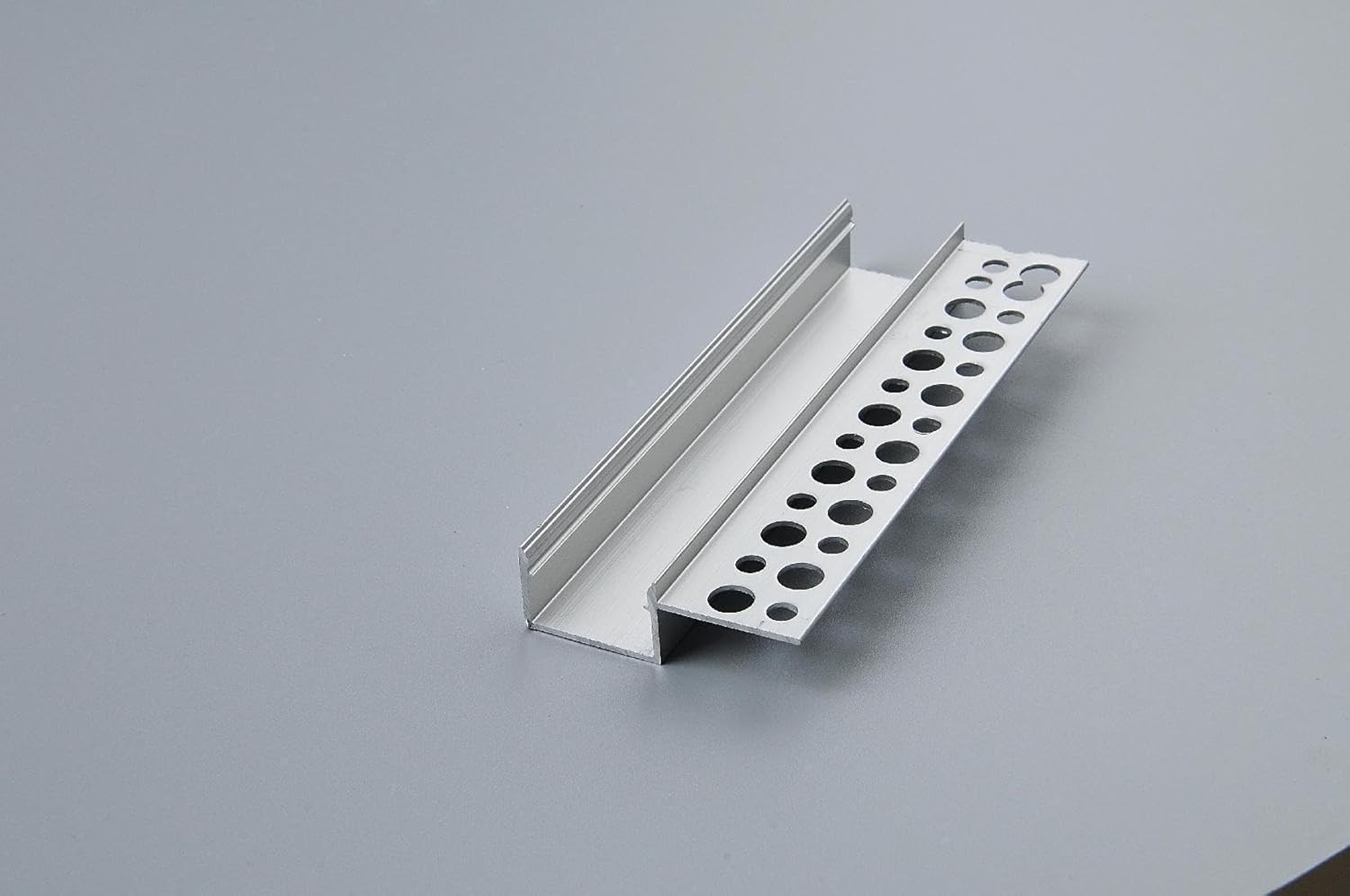 One-Sided Plaster-in Drywall LED Aluminum Channels– Fit for 1 to 20mm LED Strip | Silver | Milky White Cover | 1 / 2 / 3 Meter | Silver | Milky White Cover | 50 / 100 -Pack