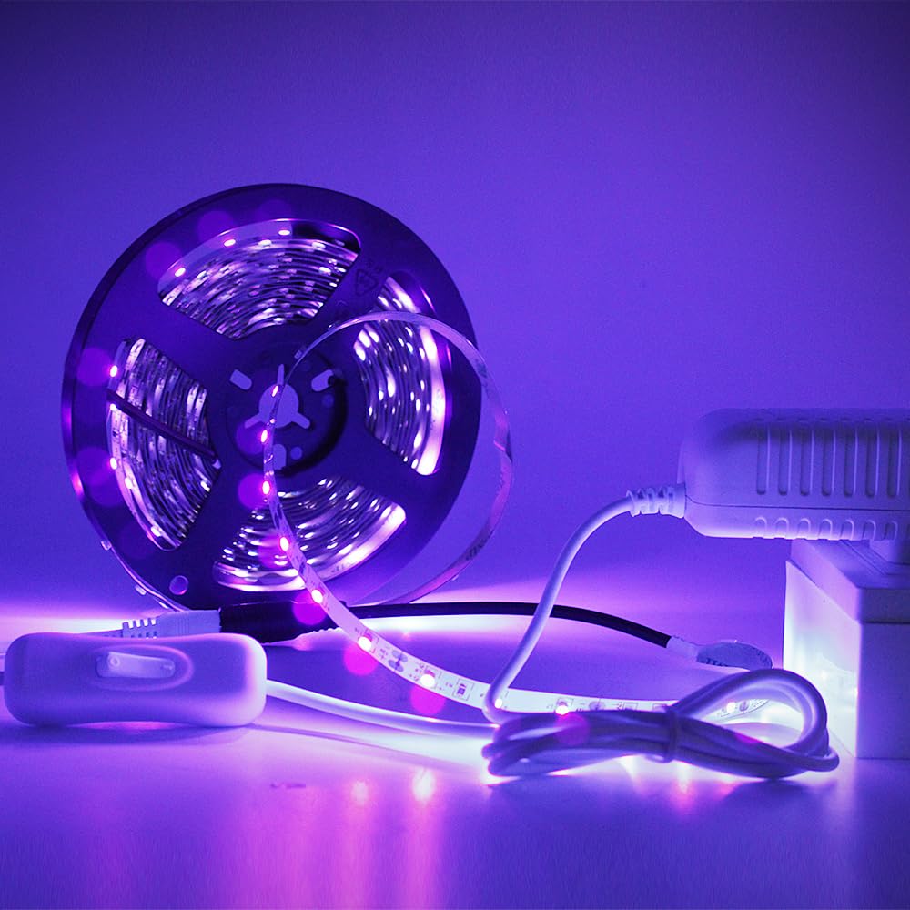 DC 12V Power Supply Adapter with On/Off Switch, 12W/24W/36W Options, US Plug, Black/White Housing, 100–240V AC Input, Wall Plug Charger for LED Strip Lights and Electronics