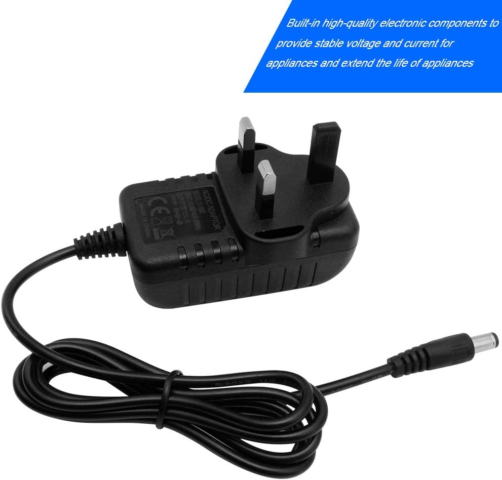 12V Power Supply Adapter 12W/24W, AC 100–240V Input, Wall Plug Transformer, Black Case — US/UK Plug, LED Driver for Strip/CCTV/Electronics
