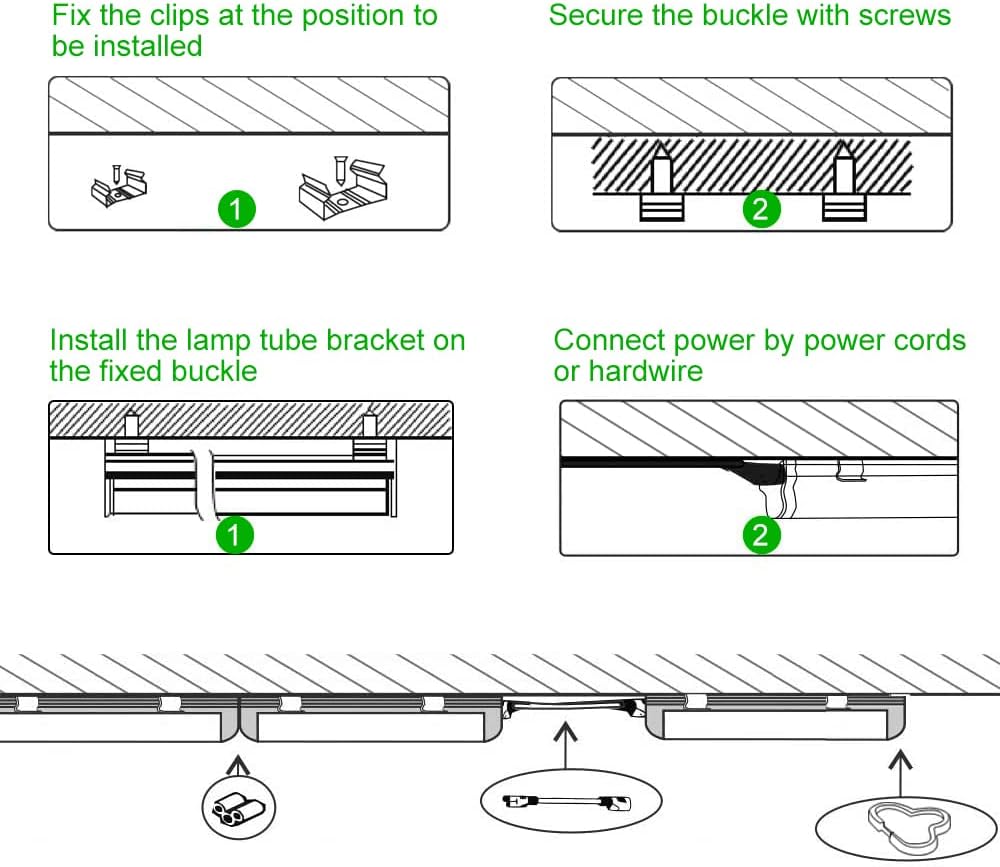 IT Series LED Shop Light – 3FT T5 Integrated Tube Fixture | 15W | Warm/Natural/Daylight White | Linkable Utility Garage Ceiling Light & Under Cabinet Lighting | Corded Electric with Built-in On/Off Switch | 4-Pack / 10-Pack | Non-Dimmable AC90–240V
