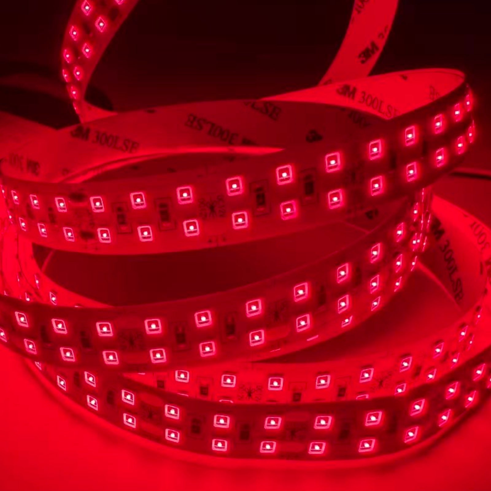 660–670nm SMD2835 DC12V Red LED Strip Light – Deep Red Light for Therapy & Growth, 60/120/240 LEDs/m, 5 Meters, IP00/IP65