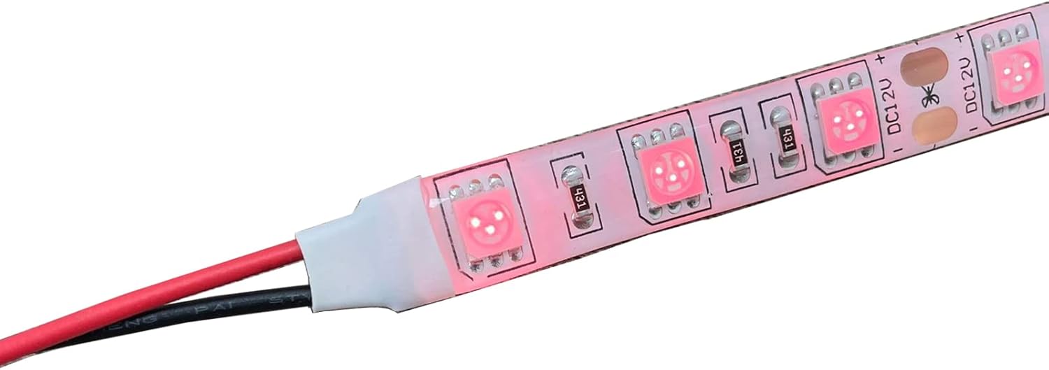 660–670nm SMD5050 DC12V Red LED Strip Light – High Power Red for Therapy & Plants, 30/60/120 LEDs/m, 5 Meters, IP00/IP65