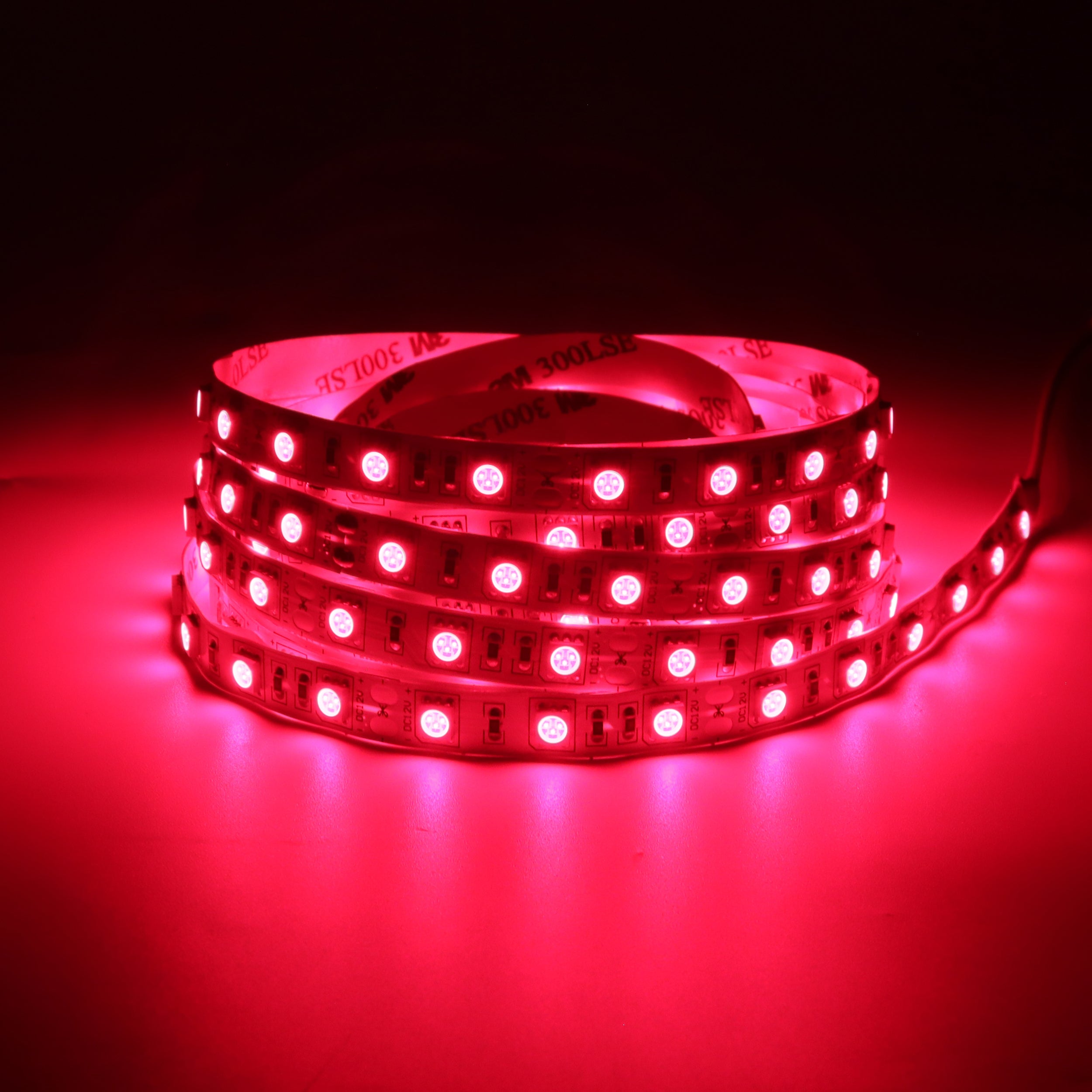 660–670nm SMD5050 DC12V Red LED Strip Light – High Power Red for Therapy & Plants, 30/60/120 LEDs/m, 5 Meters, IP00/IP65