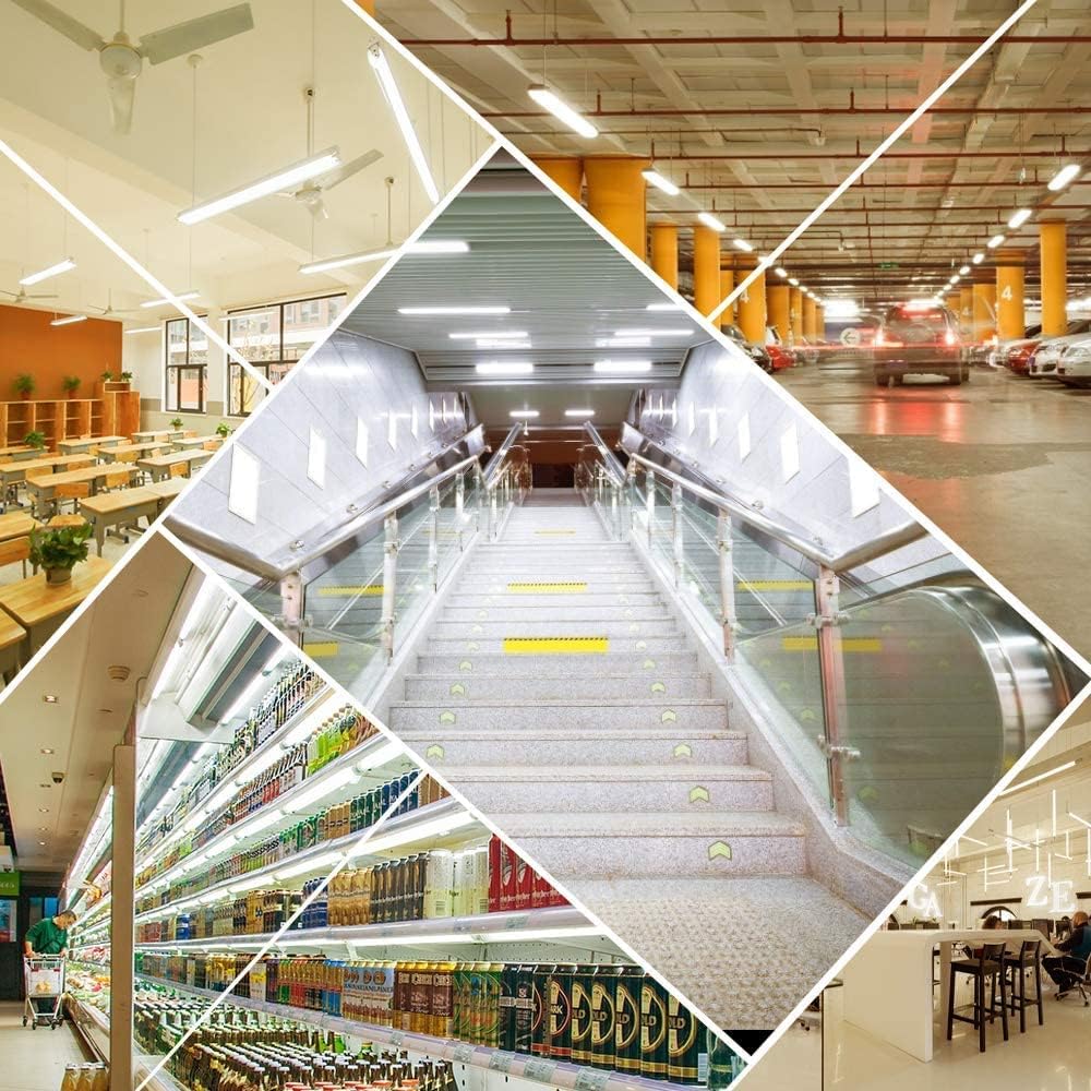 IT Series LED Shop Light – 3FT T5 Integrated Tube Fixture | 15W | Warm/Natural/Daylight White | Linkable Utility Garage Ceiling Light & Under Cabinet Lighting | Corded Electric with Built-in On/Off Switch | 4-Pack / 10-Pack | Non-Dimmable AC90–240V