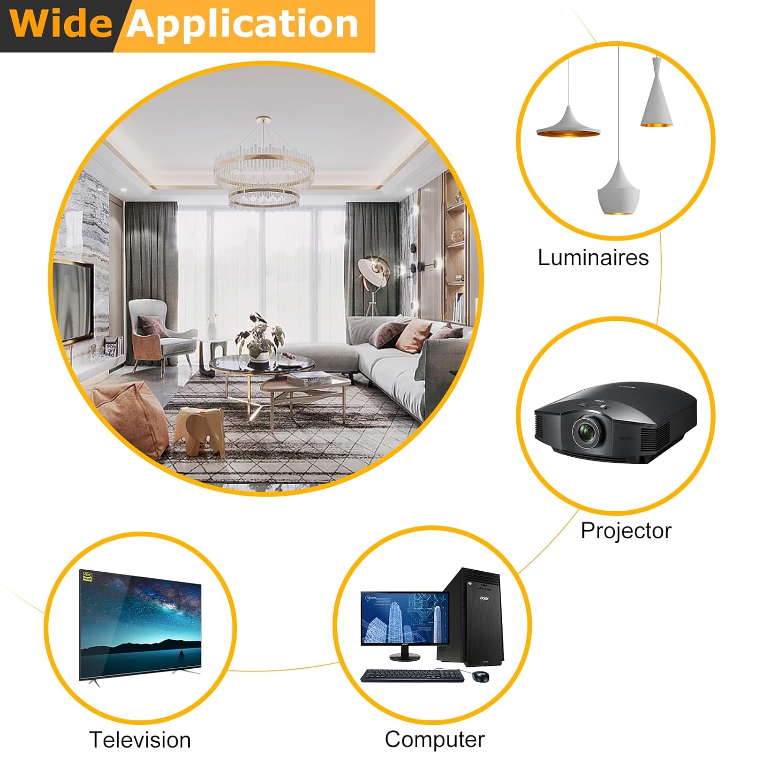 24 AWG Stranded Electrical Wire, 2/3/4/5 Conductor Multi-Core Cable, Black/White PVC Flexible Insulated Cord for Extension & Wiring —10/20/50m (33ft–165ft) Options