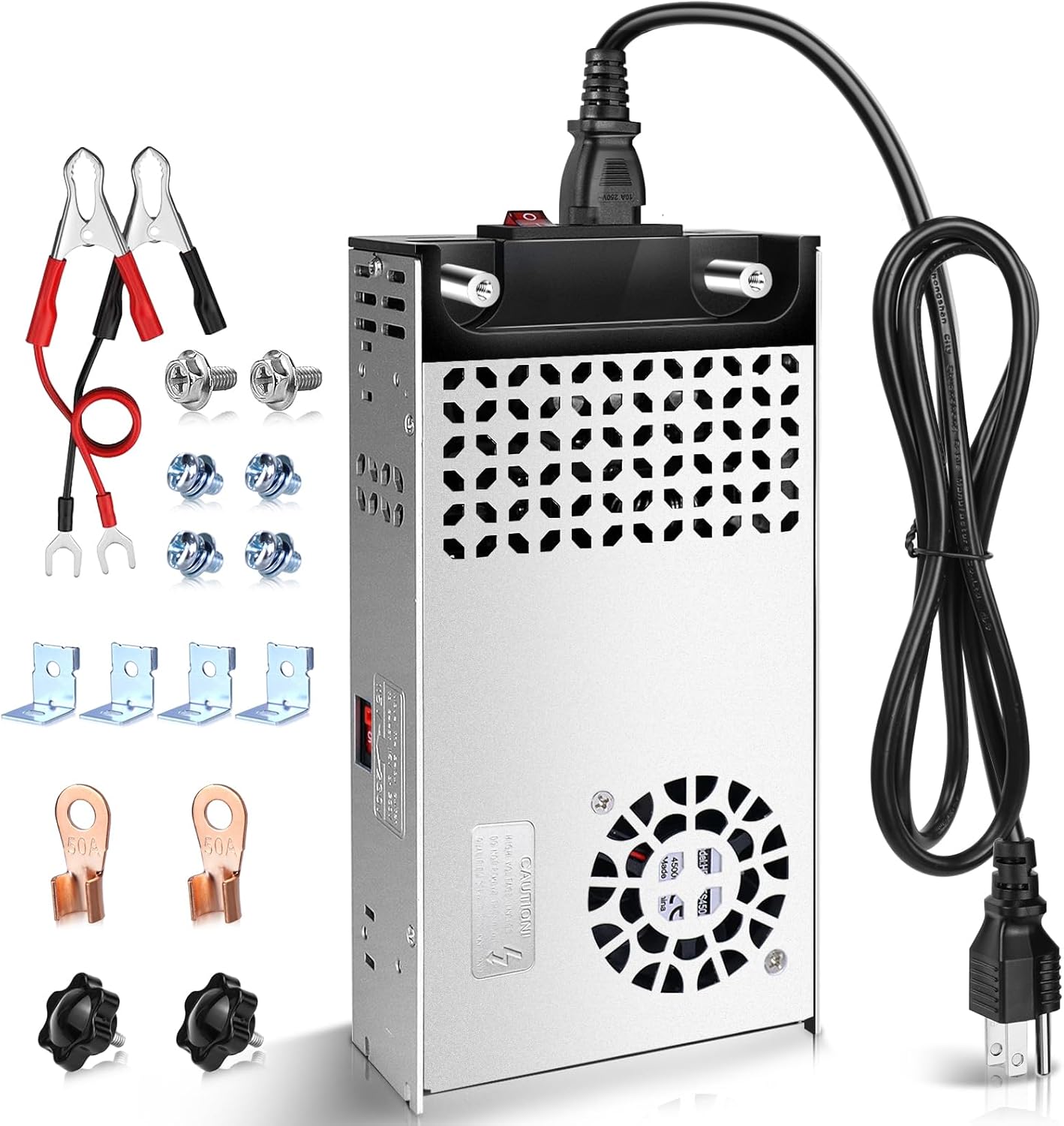 Upgrade 12V DC Switching Power Supply 360W–720W (30A–60A), AC 110/240V Input Converter & Transformer, Cooling Fan Design, LED Driver Adapter for Strip Lights, 3D Printer, Radio — US/UK/EU Plug Options, CE/FCC/RoHS Certified