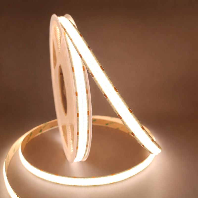 Double Row COB Flexible LED Strip Light - 12V / 24V | 320 / 480 LEDs/M | 3000K / 4000K / 6500K / Red / Blue / Green / Pink / Yellow | 5mm PCB | CRI 90+ | Dot-Free Continuous Lighting | Non-Waterproof | for Cabinets,Kitchen Office Lighting | 5/50M