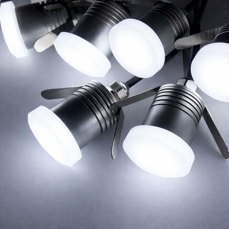 8/10-Pack Moonlight LED Step Lights – 1W | 3000K / 4000K / 6000K & Red / Green / Blue | DC12–24V | IP65 Waterproof Anti-Glare Inground & Wall Lights