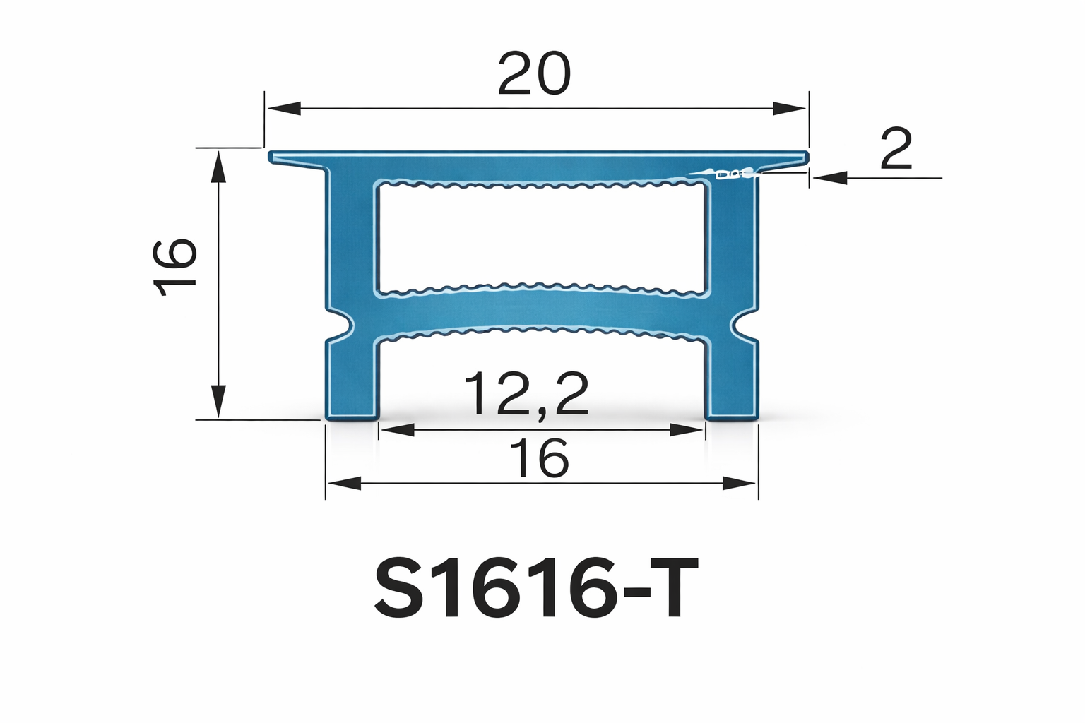 Boîtier pour néon – S2020 Noir | Système de canaux LED en silicone 20 x 20 mm | Étanchéité IP67 | Largeur du circuit imprimé 12 mm | 50 m | Stock local États-Unis/Royaume-Uni/Allemagne