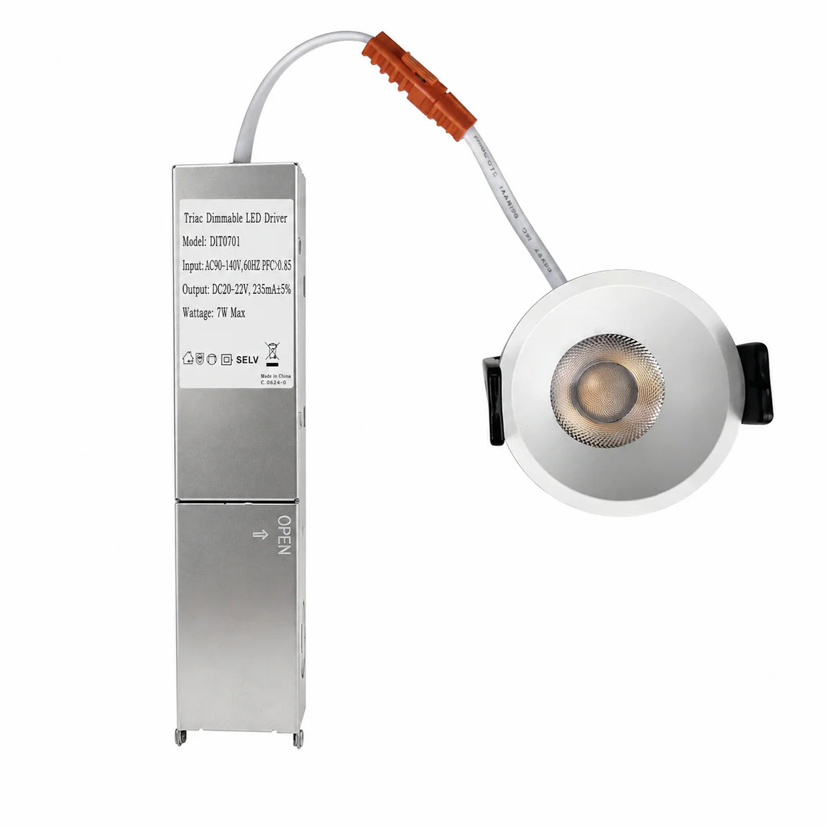 PRO-1 Series Deep Anti-Glare Full Spectrum LED Downlight Sample Pack – 1 Pack | 100–130V | Choose Any Model (PRO-1A / 1B / 1C) | CRI>95 | 24° Beam | 5CCT Adjustable (2700K–5000K) | White Housing