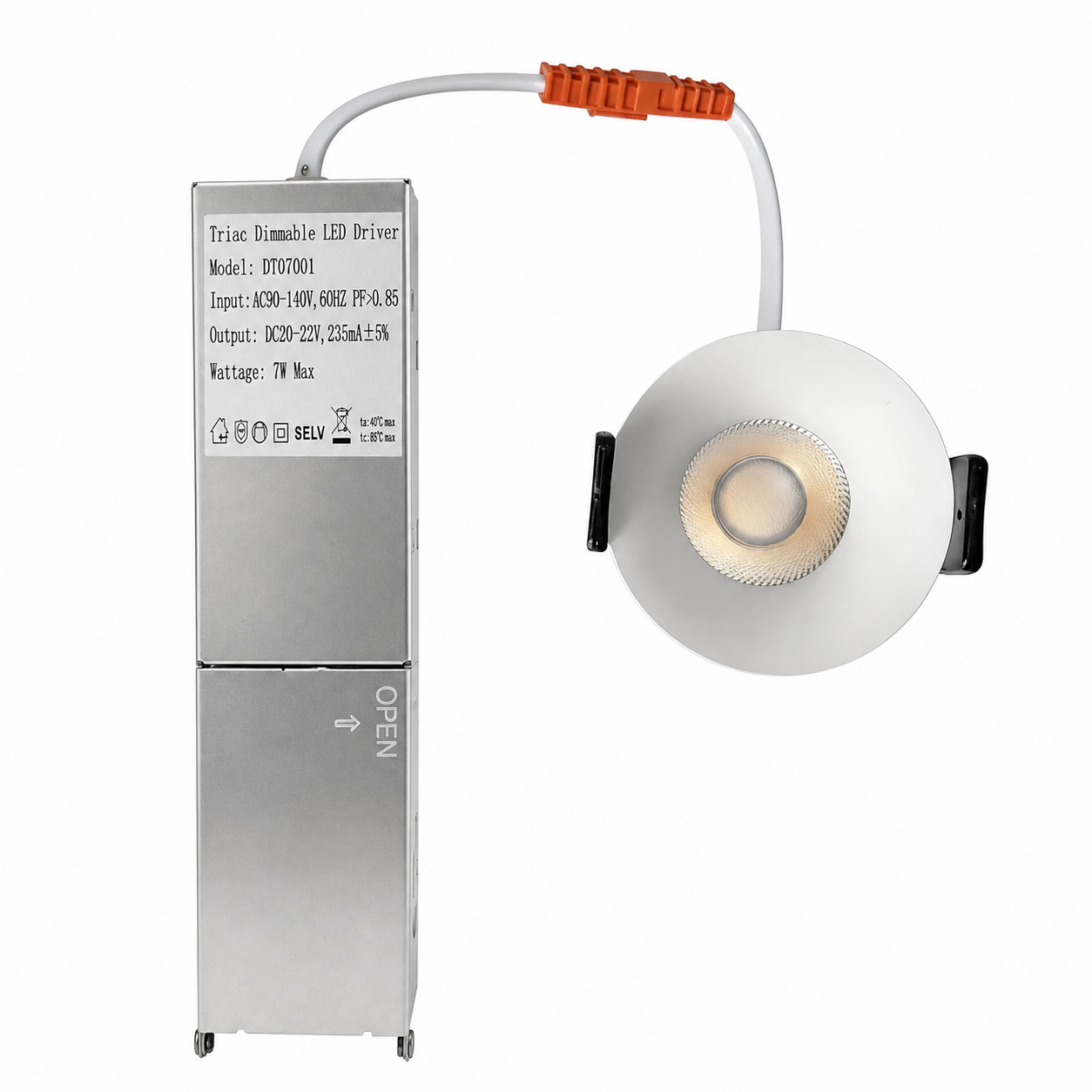 PRO-1B Series Deep Anti-Glare Full Spectrum LED Downlight | 90–140V | 4/10 Pack | 7W / 9W / 12W | 5CCT Adjustable | 24° Beam | White Housing | CRI>97 | Commercial Ceiling Recessed Light