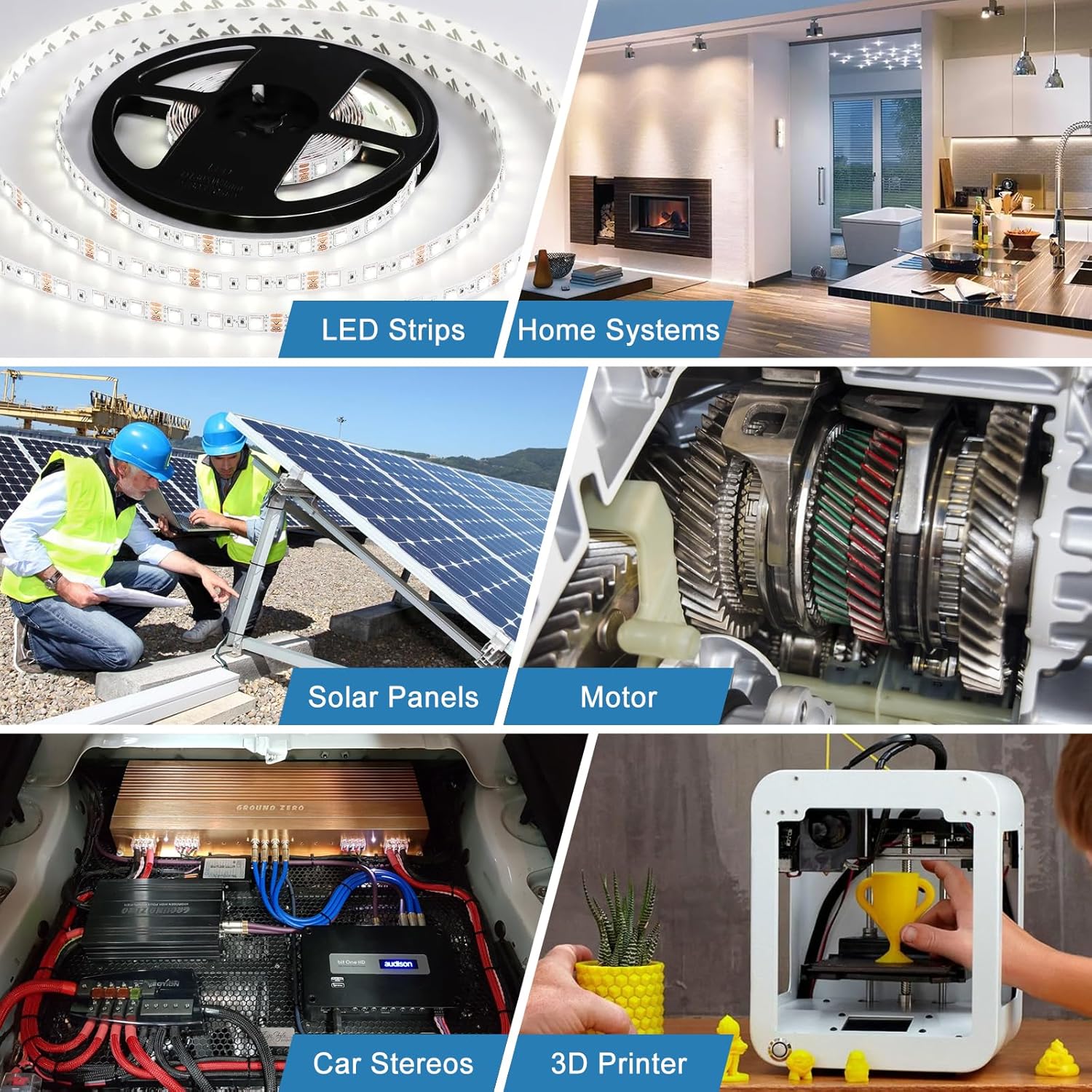 Upgrade 12V DC Switching Power Supply 360W–720W (30A–60A), AC 110/240V Input Converter & Transformer, Cooling Fan Design, LED Driver Adapter for Strip Lights, 3D Printer, Radio — US/UK/EU Plug Options, CE/FCC/RoHS Certified