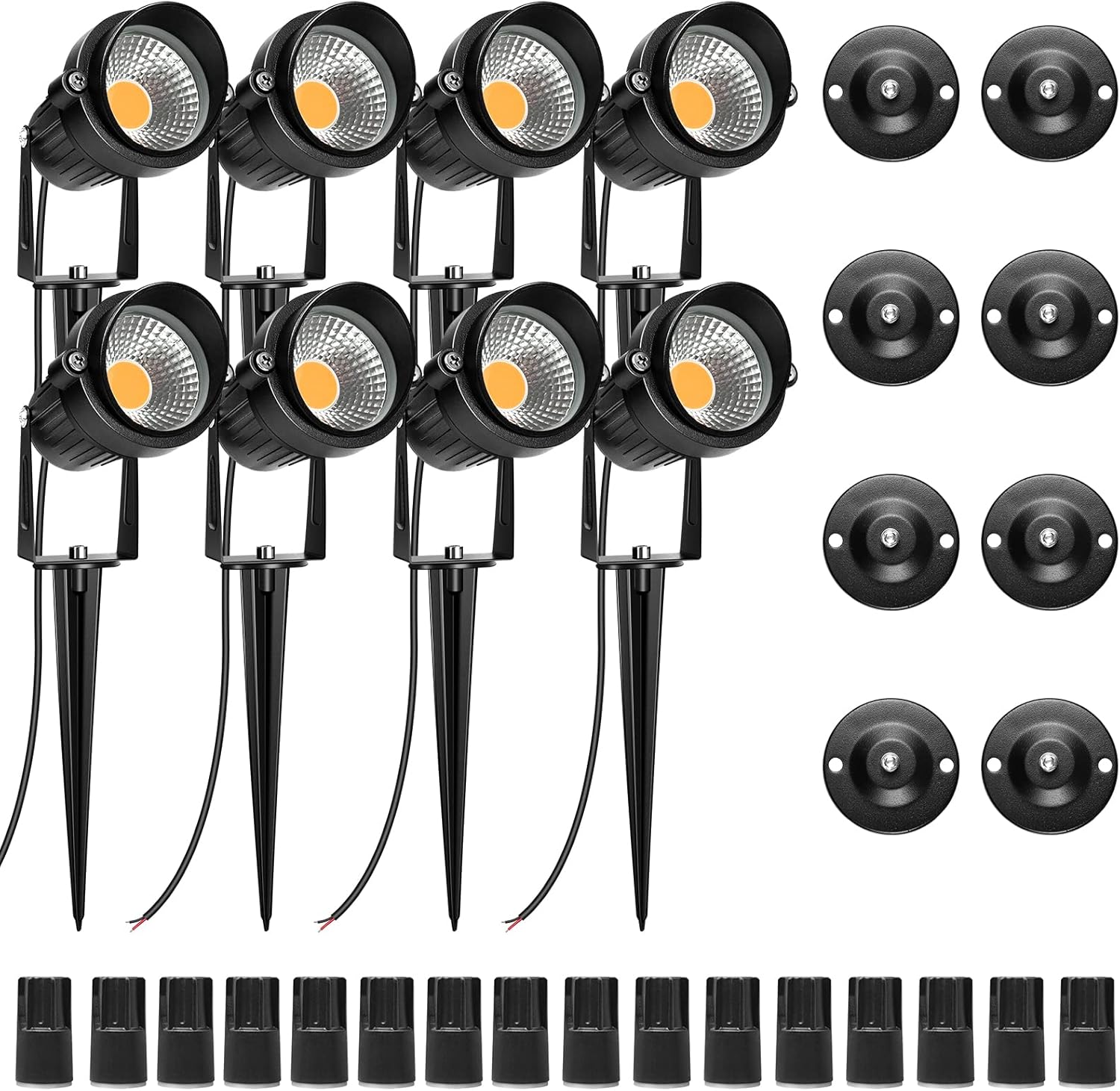 5W Low Voltage LED Landscape Light – DC 12V | 3000K Warm White | IP65 Waterproof | Outdoor Lights for Yard Garden Pathway | 4 / 8-Pack