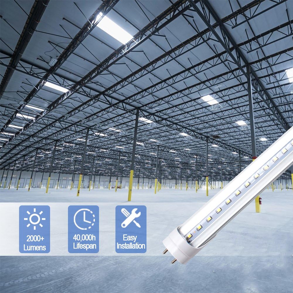 4ft Retrofit T8 LED Tube Light – 20W – Ballast Bypass – Frosted Lens – Warm / Natural / Daylight White – 4-Pack or 20-Pack – AC90-240V Non-Dimmable