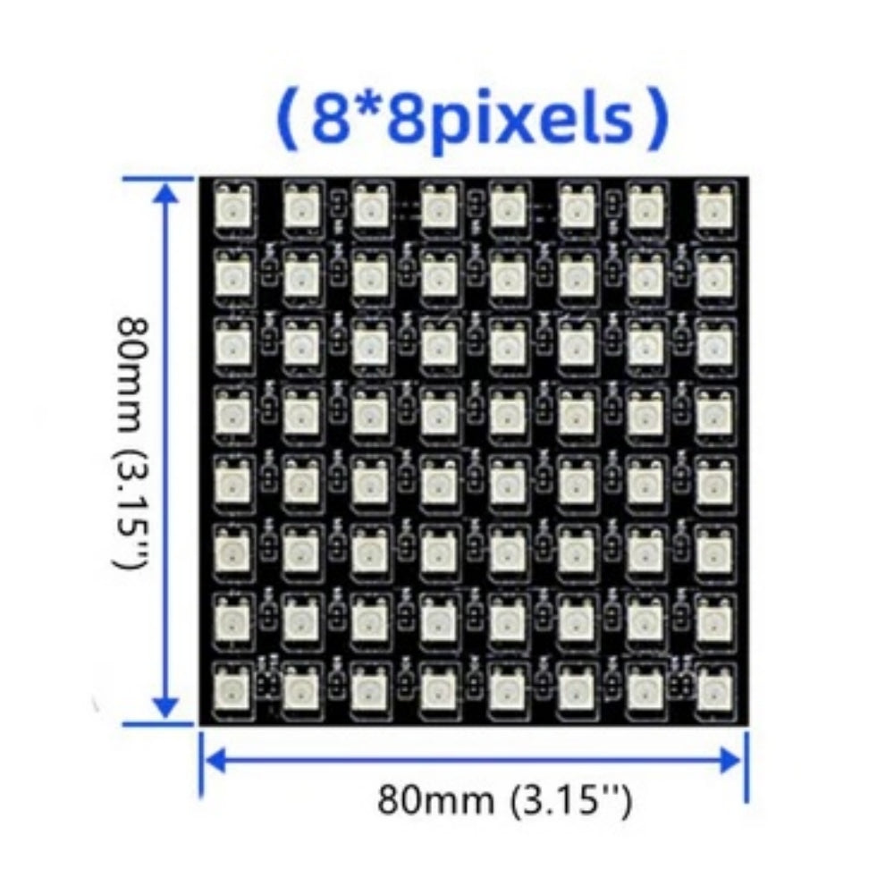 LED-Matrix-Bildschirm WS2812B Digitales flexibles LED-Panel SMD5050 RGB Einzeln adressierbar Volle Traumfarbe DC5V