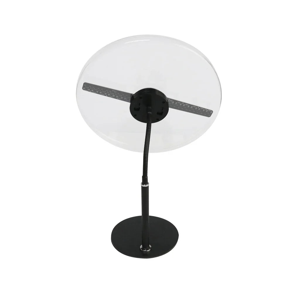 30 cm (11,8 Zoll) DC5V 3D-Hologramm-Lüfterdisplay | 2-Blatt-LED-Visual-Player mit hoher Helligkeit | Desktop-/Bodenständer | Batteriebetriebene Option (keine Batterie enthalten) | Schutzhülle/Gehäuse mit transparentem oder schwarzem Hintergrund