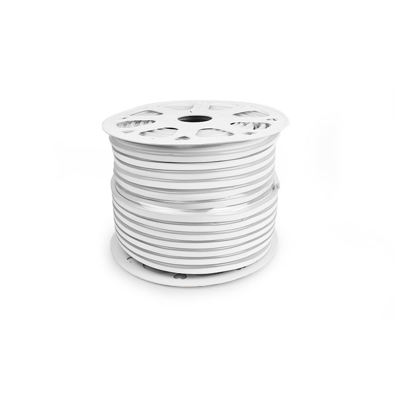 Single Color LED Neon Rope Light 8x16mm | 110V/220V AC Flexible Neon LED Strip | SMD2835 120LEDs/m | Waterproof Cuttable Neon Flex for Indoor & Outdoor Decoration | 20m / 50m / 100m Kit with Power Adapter Plug