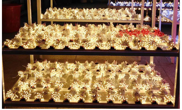 9mm LED Dot Light for Channel Letter Sign, 50pcs/String, 0.2W DC 12V IP67 Waterproof LED Pixel String Light for Punch Letter Signs, Advertising Boards and Light Boxes