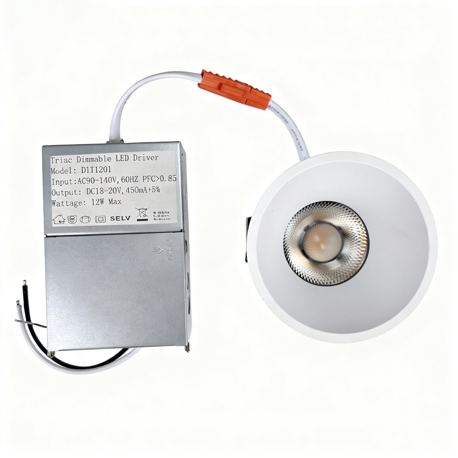 PRO-1A Series Deep Anti-Glare Full Spectrum LED Downlight | 100–130V | 4/10 Pack | 7W / 9W / 12W | 5CCT Adjustable | 24° Beam | White Housing | CRI>95 | Commercial Ceiling Recessed Light