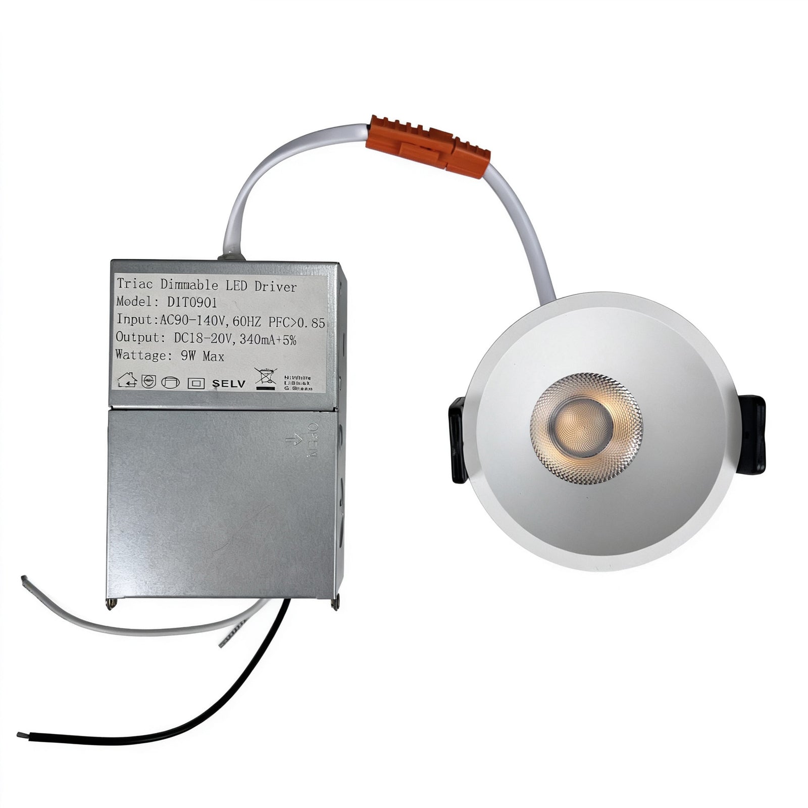 PRO-1A Series Deep Anti-Glare Full Spectrum LED Downlight | 100–130V | 4/10 Pack | 7W / 9W / 12W | 5CCT Adjustable | 24° Beam | White Housing | CRI>95 | Commercial Ceiling Recessed Light