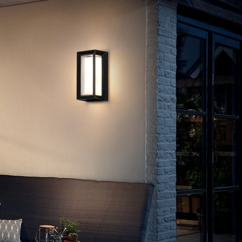 Double-Sided Frame Waterproof LED Wall Light – 18W | 3000K / 4000K / 6000K | Black Housing | Up & Down Outdoor Wall Sconce for Porch, Garden, Balcony & Indoor Decoration | Aluminum Housing | IP65 | 2-Pack