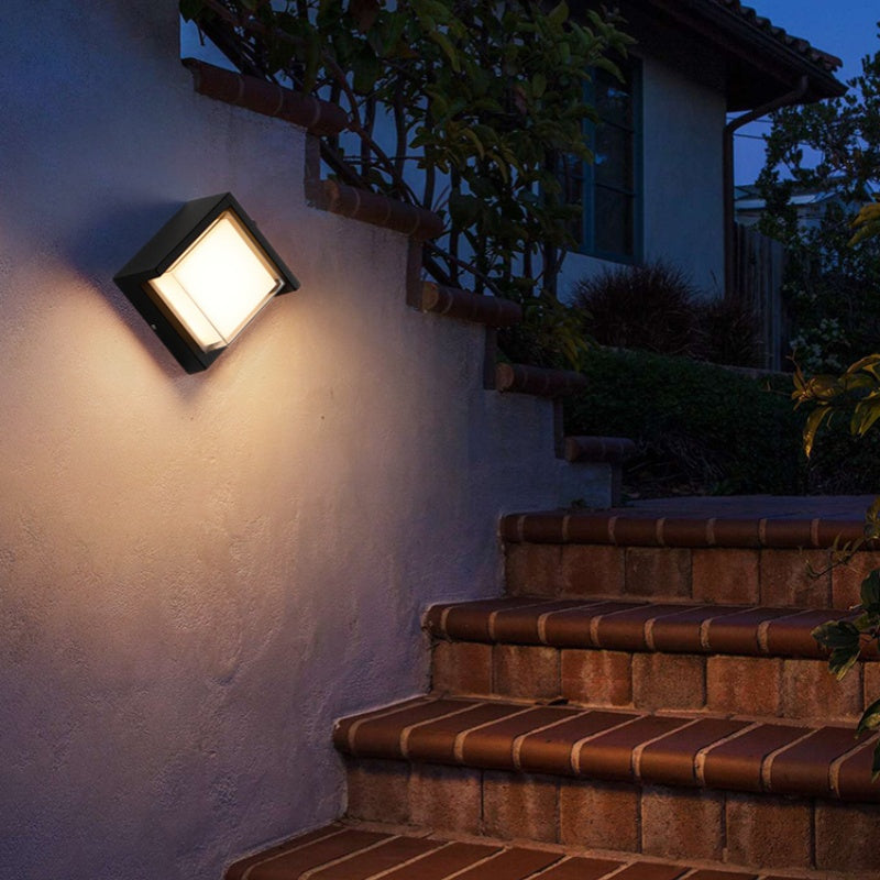 Diamond Angle Waterproof LED Wall Light – 18W | 3000K / 4000K / 6000K |  Black Housing | Up & Down Outdoor Wall Sconce for Porch, Garden, Balcony & Indoor Decoration | Aluminum Housing | IP65 | 2-Pack