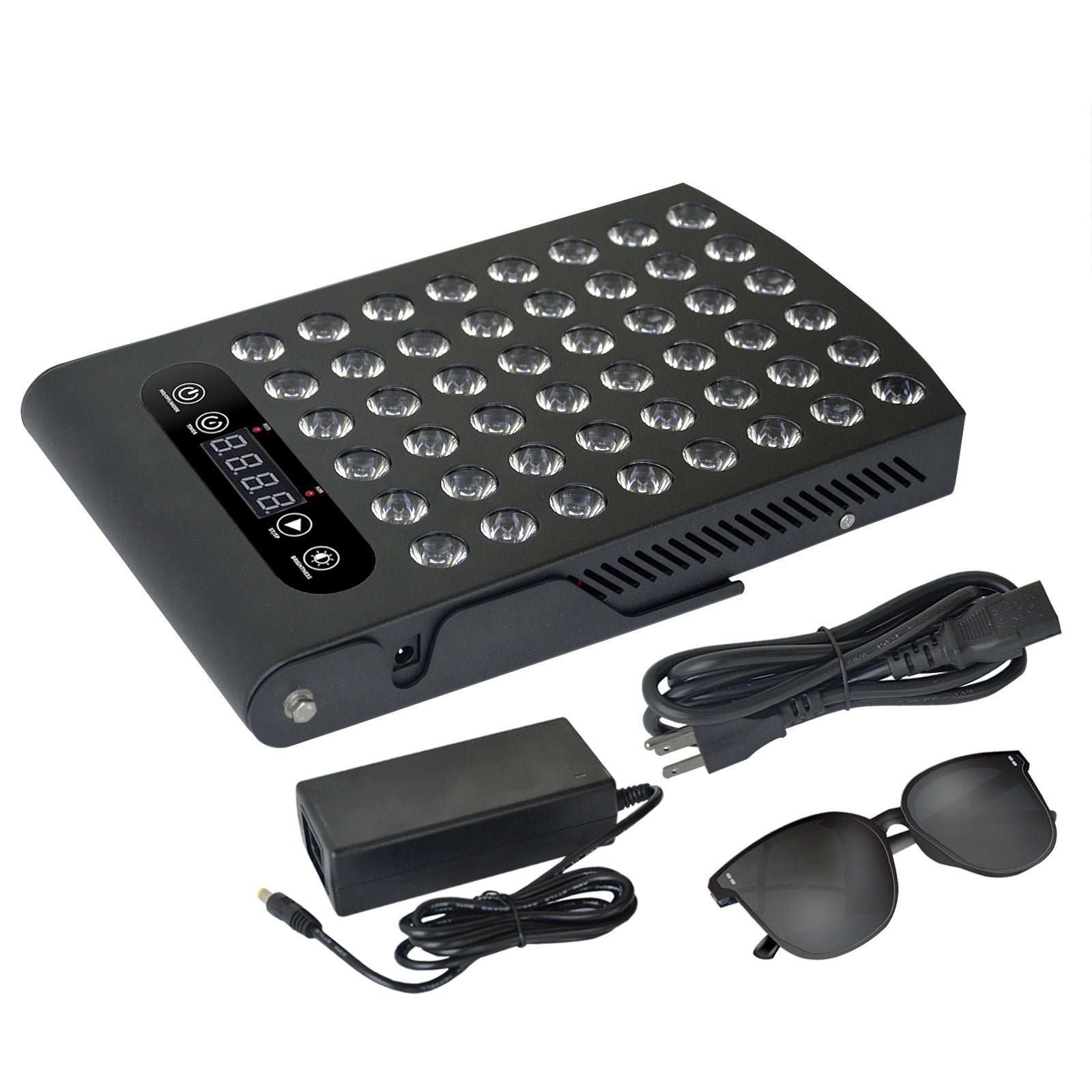 42W BLK-S Red light Therapy LED Panel w/ 48pcs 1W LED (850nm & 660nm 1:1) LED Red Light