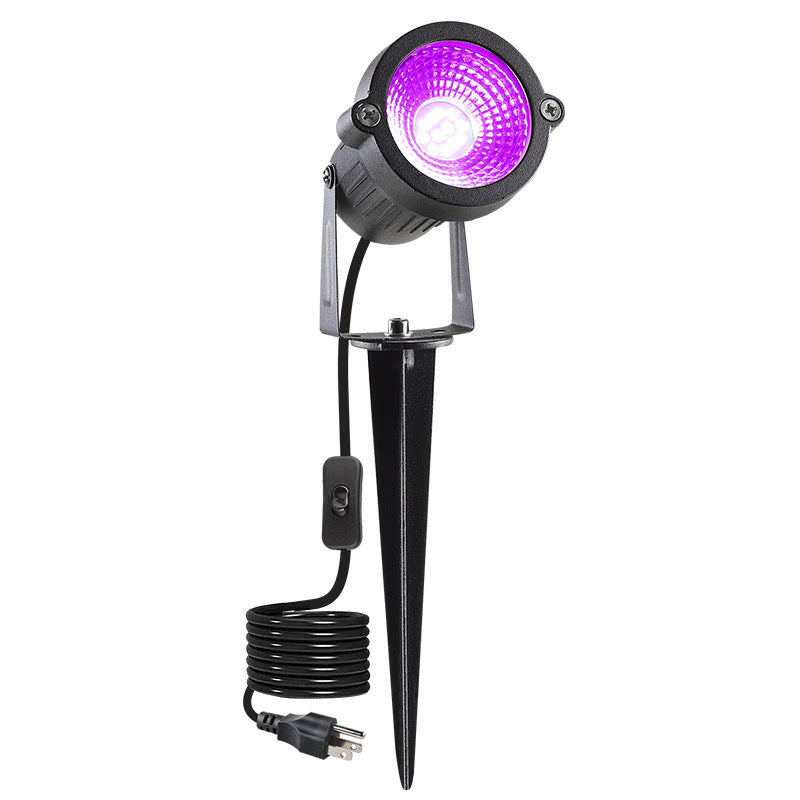 2Pack Black Light 12W AC85-265V IP66 Waterproof UV 395-400nm Purple Led Lights Lawn Light Spotlight for Stage Lighting Glow Party Room Fluorescent All Hallows' Day