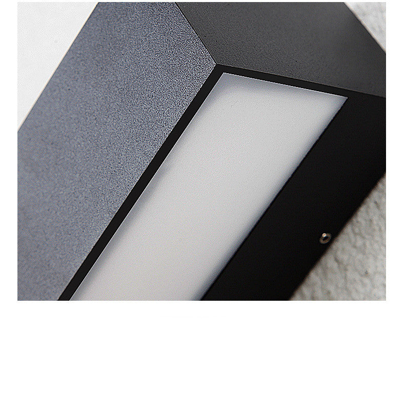 Outdoor LED Wall Light, Long Black Aluminum LED Wall Sconces IP65 Waterproof Square Aluminum Wall Lamps