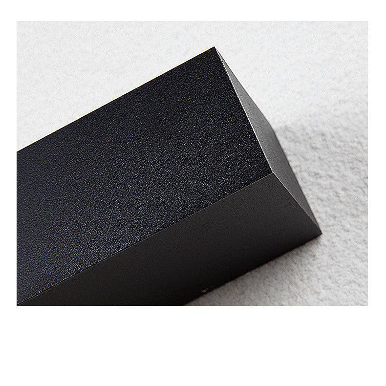 Outdoor LED Wall Light, Long Black Aluminum LED Wall Sconces IP65 Waterproof Square Aluminum Wall Lamps