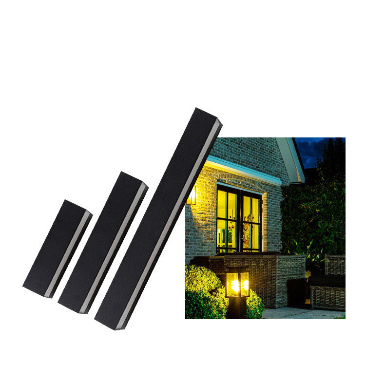 Outdoor LED Wall Light, Long Black Aluminum LED Wall Sconces IP65 Waterproof Square Aluminum Wall Lamps