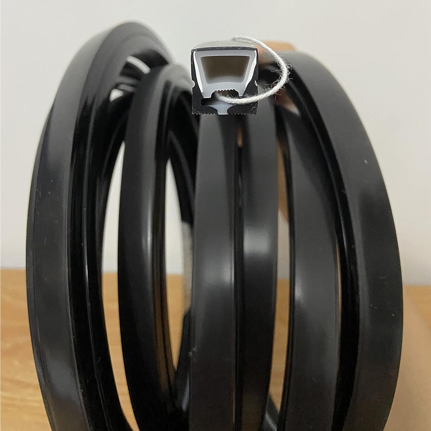 16.4FT(5Meters) 10*10mm 120° Top Emitting IP67 Waterproof Flexible Full Black Silicon LED NEON Tube Housing Fit for 6mm Wide LED Strip Light