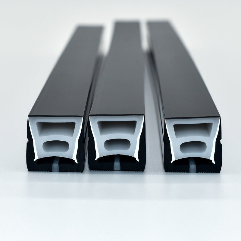 Neon Light Housing – S2020 Black | 20x20mm Silicone LED Channel System | IP67 Waterproof | 12mm PCB Width | 164FT/50M | Local Stock US/UK/DE