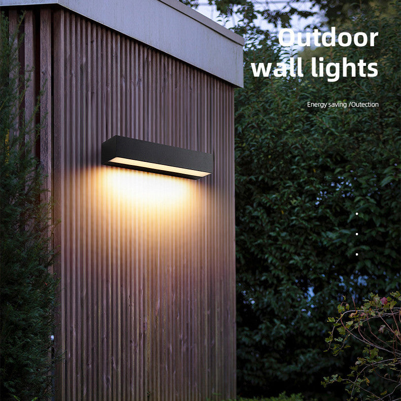 Outdoor LED Wall Light, Long Black Aluminum LED Wall Sconce - 12W / 18W / 28W | 3000K / 6000K | IP65 Waterproof Square Aluminum Wall Lamps