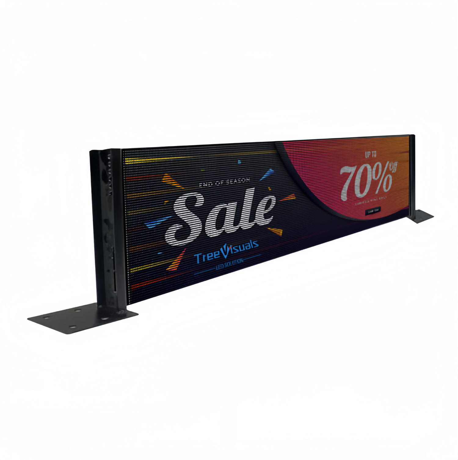 Bus Rear Window & Side LED Advertising Display Screen 4500nits High Brightness, Inside Installation, Network Cluster Control