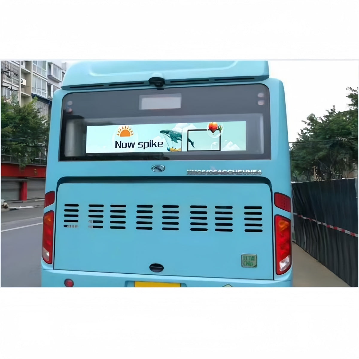 Bus Rear Window & Side LED Advertising Display Screen 4500nits High Brightness, Inside Installation, Network Cluster Control