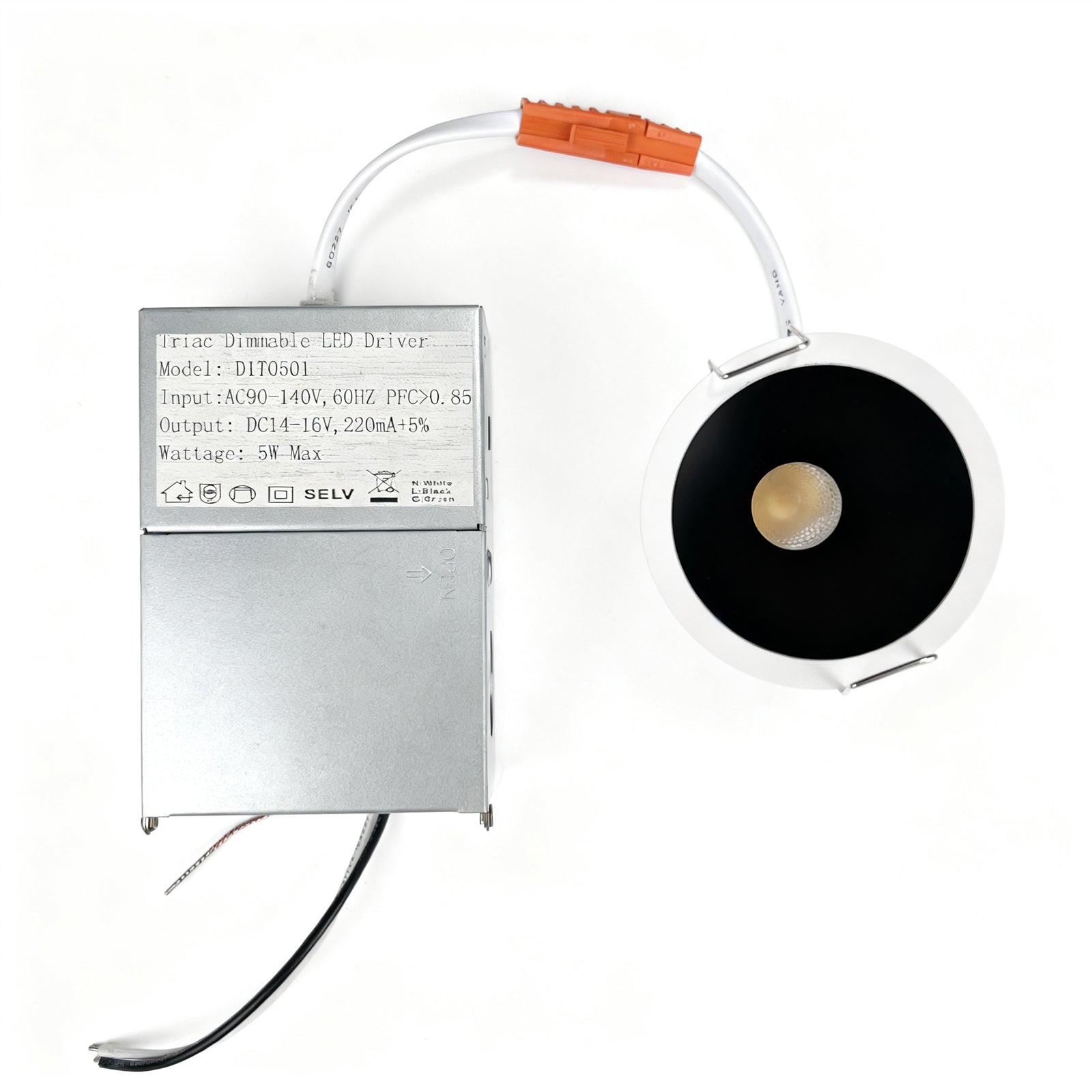 PRO-1C Series Deep Anti-Glare Full Spectrum LED Downlight | 100–130V | 4/10 Pack | 5W / 9W | 5CCT Adjustable | 24° Beam | White Housing | CRI>95 | Commercial Ceiling Recessed Light