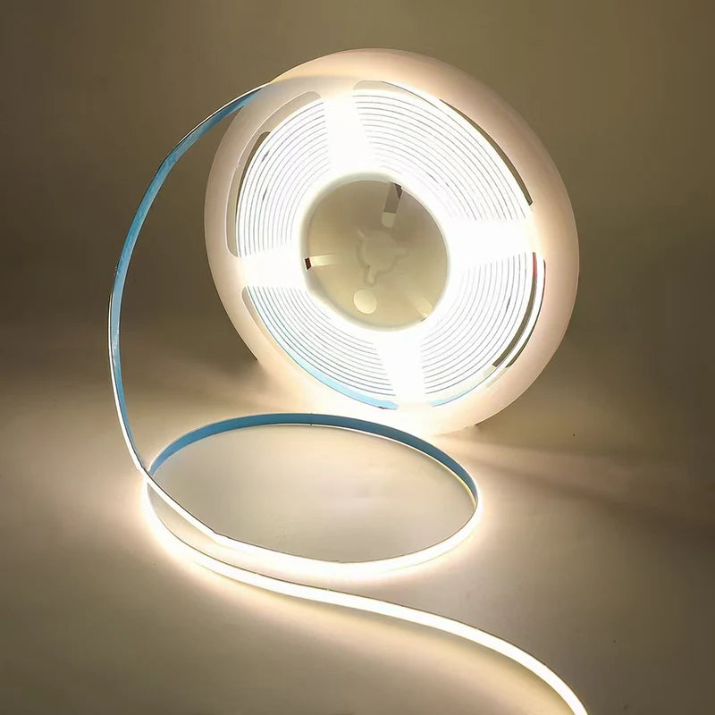 FCOB LED-Streifen 16.4FT/5M CRI90 320LEDs/m 8W/m 12V/24V Dimmbares LED-Lichtband für den Innenbereich