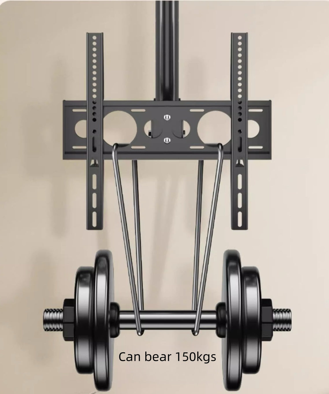 55 Inch Dual Side by Side LCD Screen Hanger LCD TV Ceiling Hanger 360 Degree Rotation Wall-mounted LCD Monitor Stand