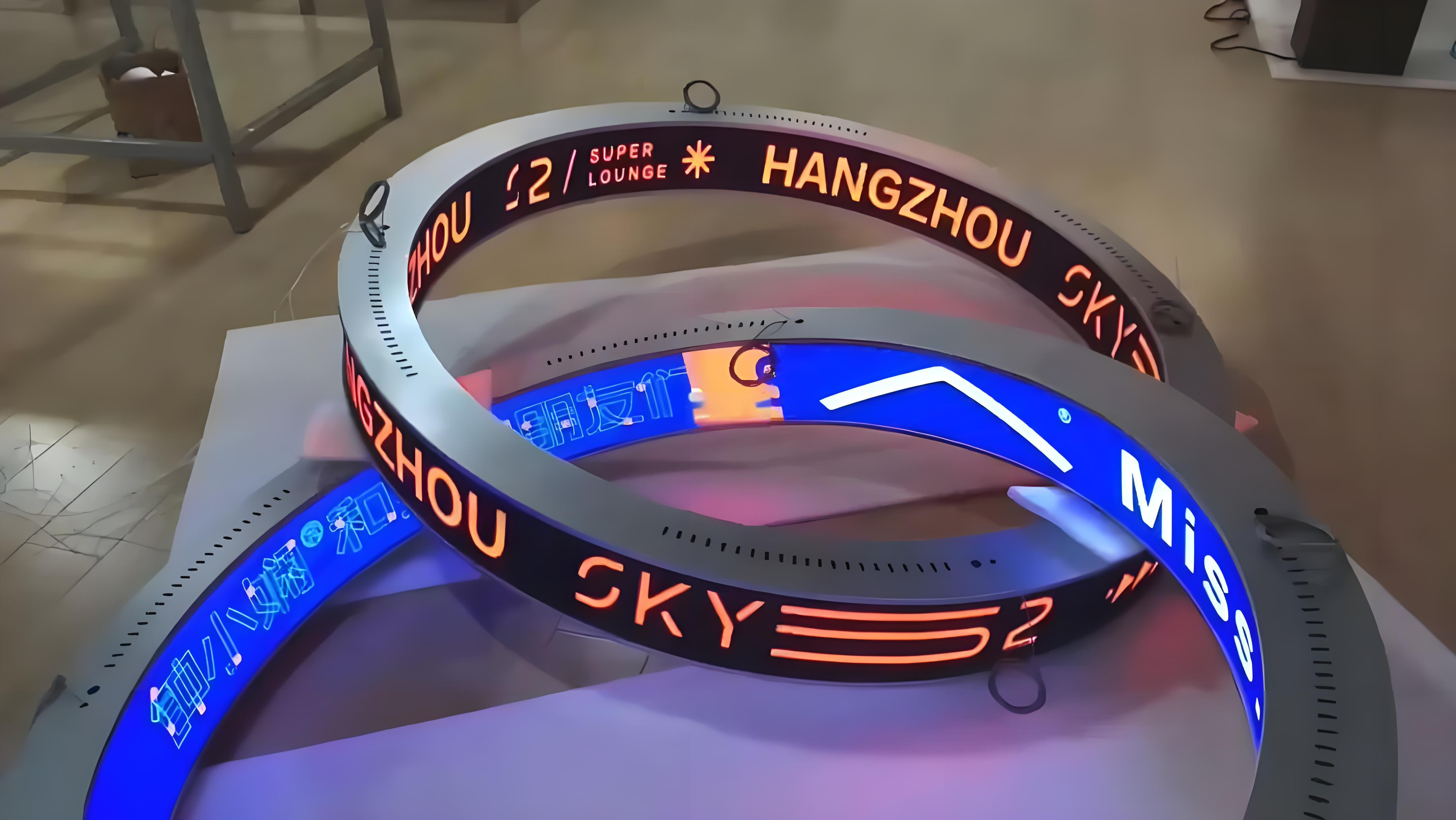 P2.5 Indoor Circular LED Ticker Dual Face LED Display Ring