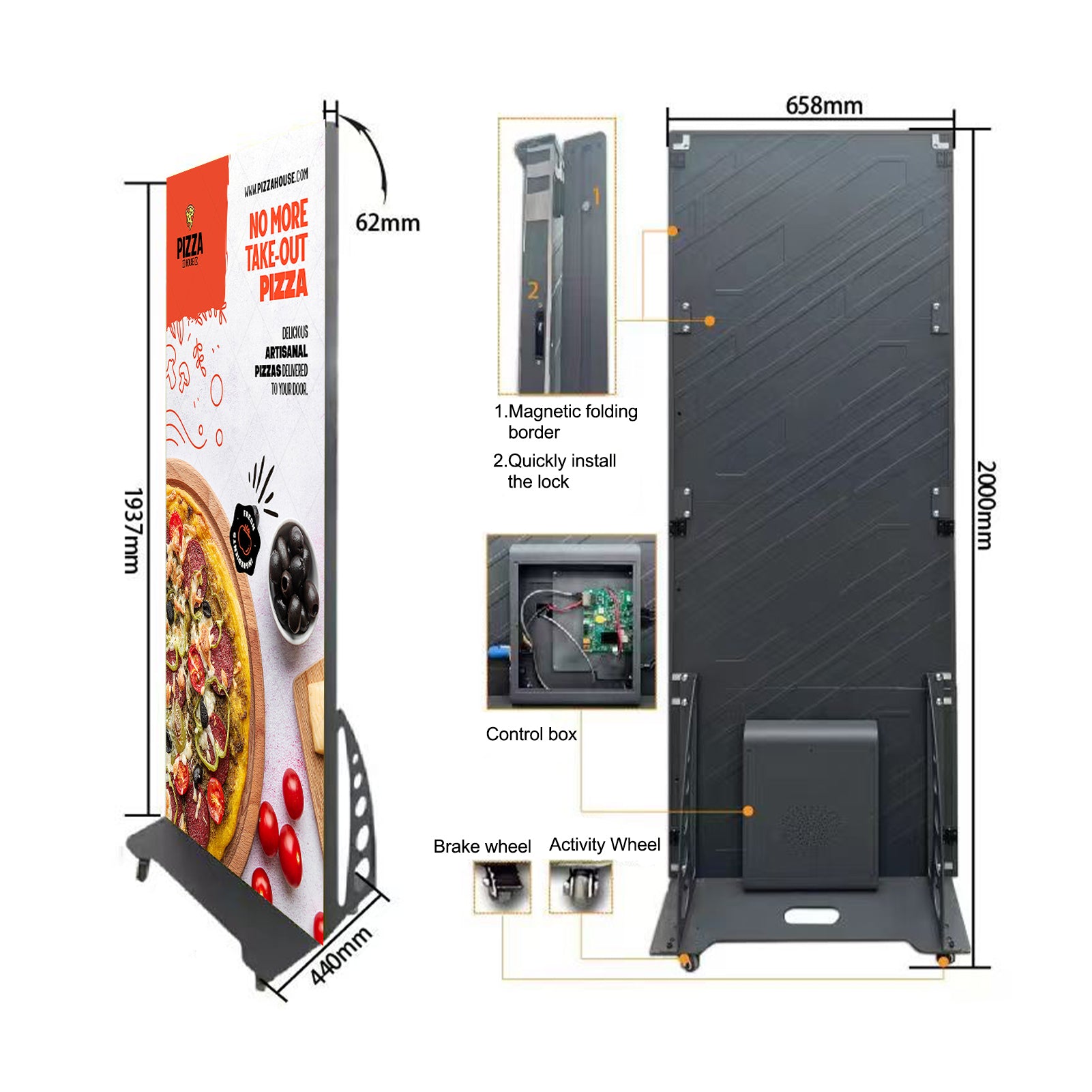 EP-GOB Series LED Display Wall | 3840×1920mm (12.6FT × 6.3FT) P2.5 | P1.86 GOB Surface | Easy-to-Assemble Magnetic LED Kit for Stage & Church