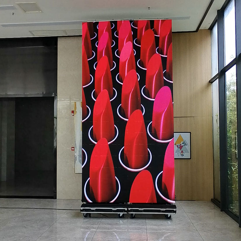 EP-M Series Foldable & Liftable LED Poster | 1×4m Indoor Display Kit | P3.9mm | Remote Control + Rolling Case Solution