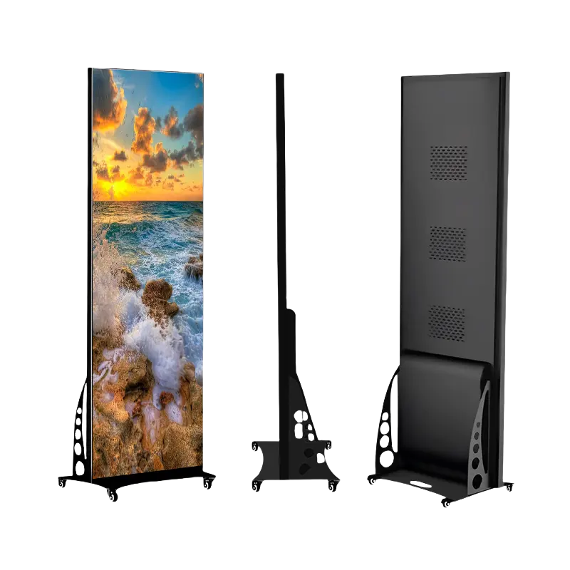 EP-B Series Non-splicing LED Poster Display | 640×1920mm Indoor Plug-in | P1.25 / P1.53 / P1.86 / P2.5 | Acrylic Cover