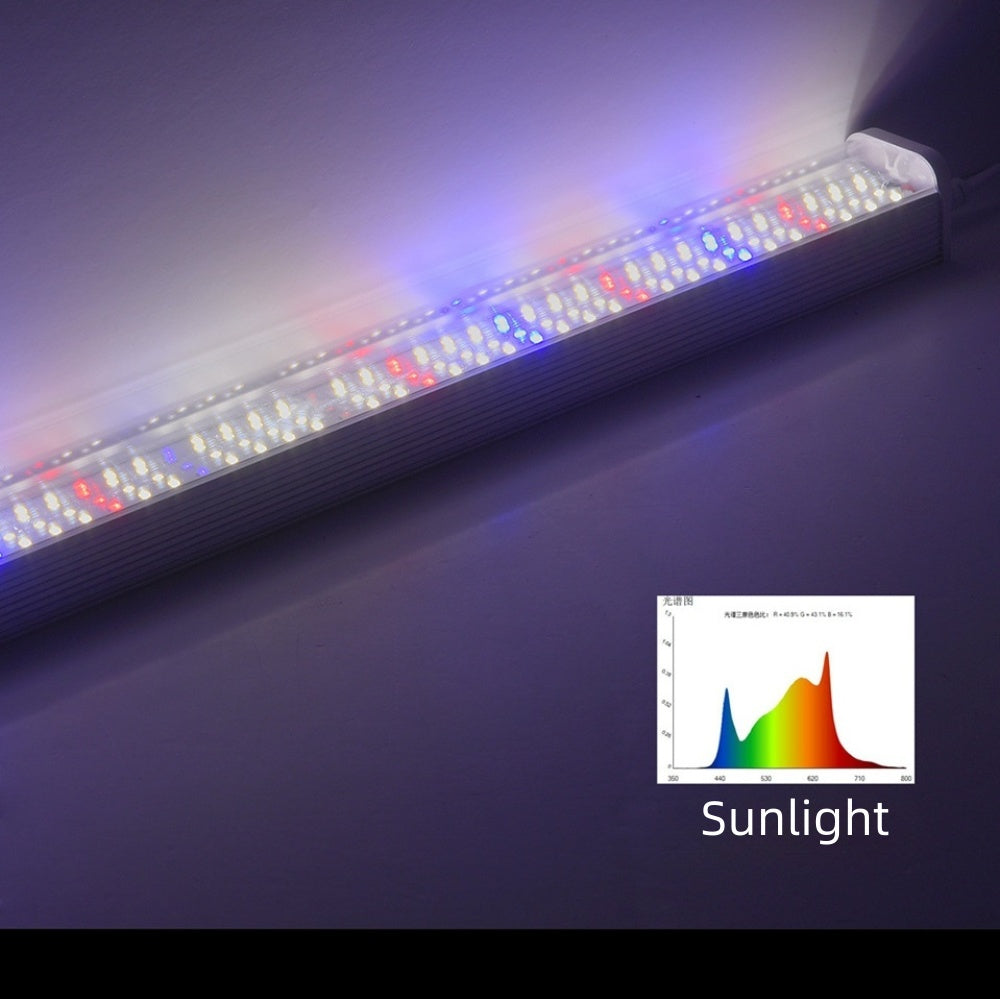 25W Full Spectrum LED Grow Light Bar, 20-Inch, 100–277VAC, 4000K / Sunlight 4-Band / Pink Spectrum Options, for Indoor Plants & Hydroponics