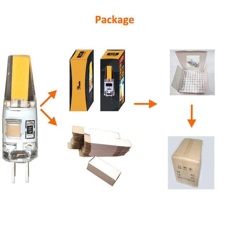 Ampoules LED G4 1,5 W équivalent à 15 W CA 110 V-120 V / 200-240 V, ampoule LED à deux broches, ampoules LED G4 en silicone (lot de 10)