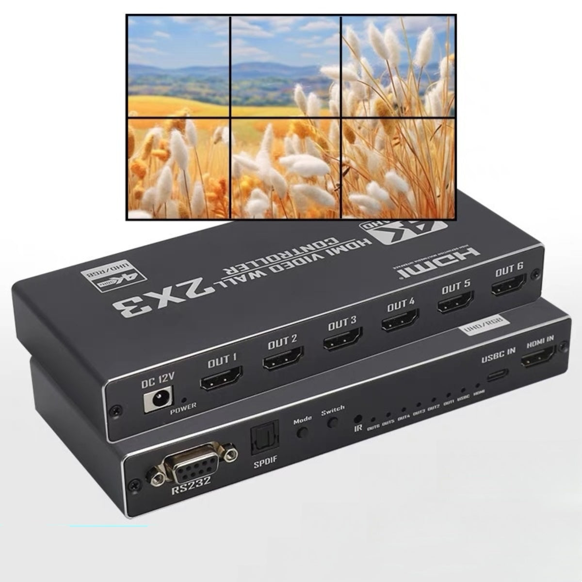 65” BOE LCD Video Wall – 3x2 Kit (6 Panels) | 1920x1080 FHD | 500 nits | Ultra Narrow Bezel 3.5mm | HDMI Splicer + Wall Mount Included