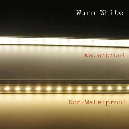 DC12V Aluminum Channel Rigid LED Strip Light - 18x11mm | SMD5730 72LEDs/M | 0.5M / 1M | Warm White / Daylight White | IP65 Waterproof | for Indoor & Outdoor Lighting | 10 / 50PCS